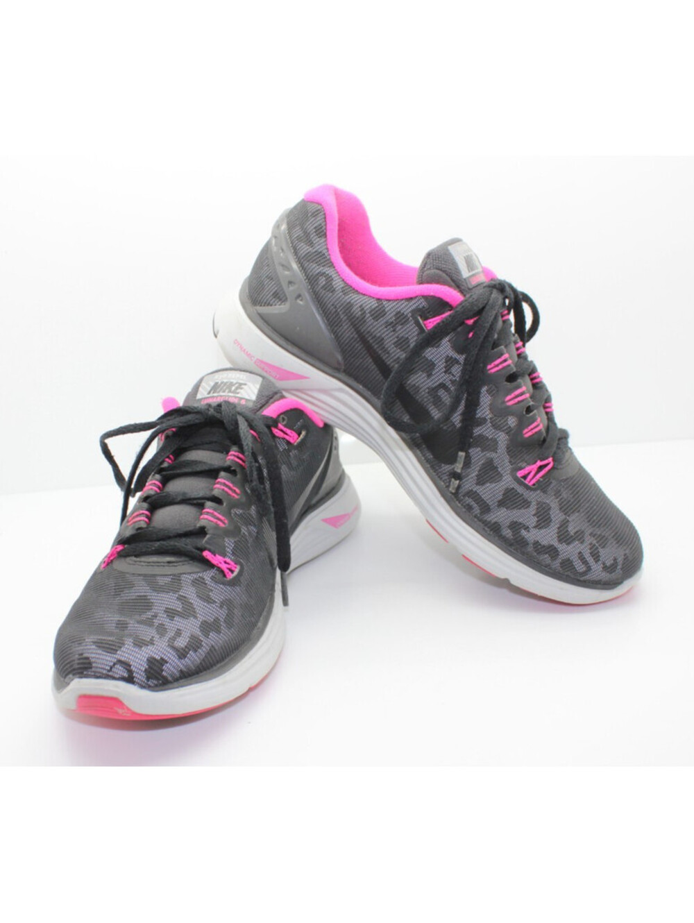 Nike LunarGlide 5 Shield Leopard Black Pink Running Shoes 615980-006 Women's 5.5